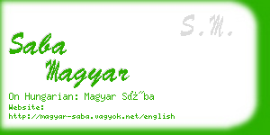 saba magyar business card